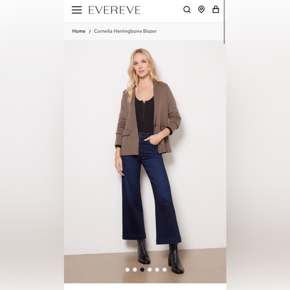 Evereve Cornelia Herringbone Blazer Size XS NWT it’s sold out at store - Picture 2 of 9